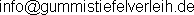 Bitte schreiben Sie eine eMail an info (at) gummistiefelverleih.de